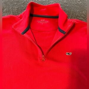 Vineyard Vines Quarter Zip Red Size Large
